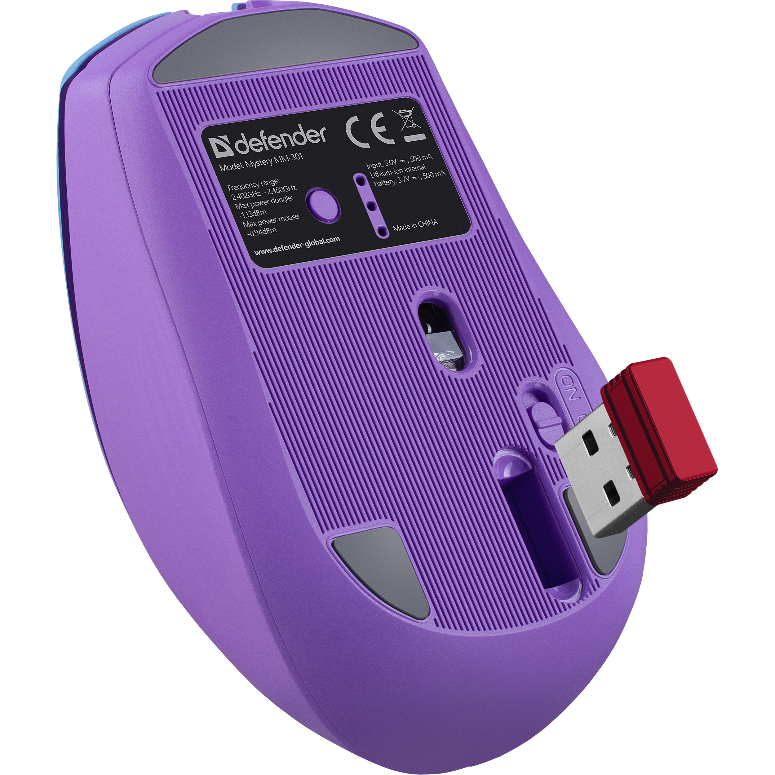 Миша DEFENDER Mystery MM-301 Purple (52301)
