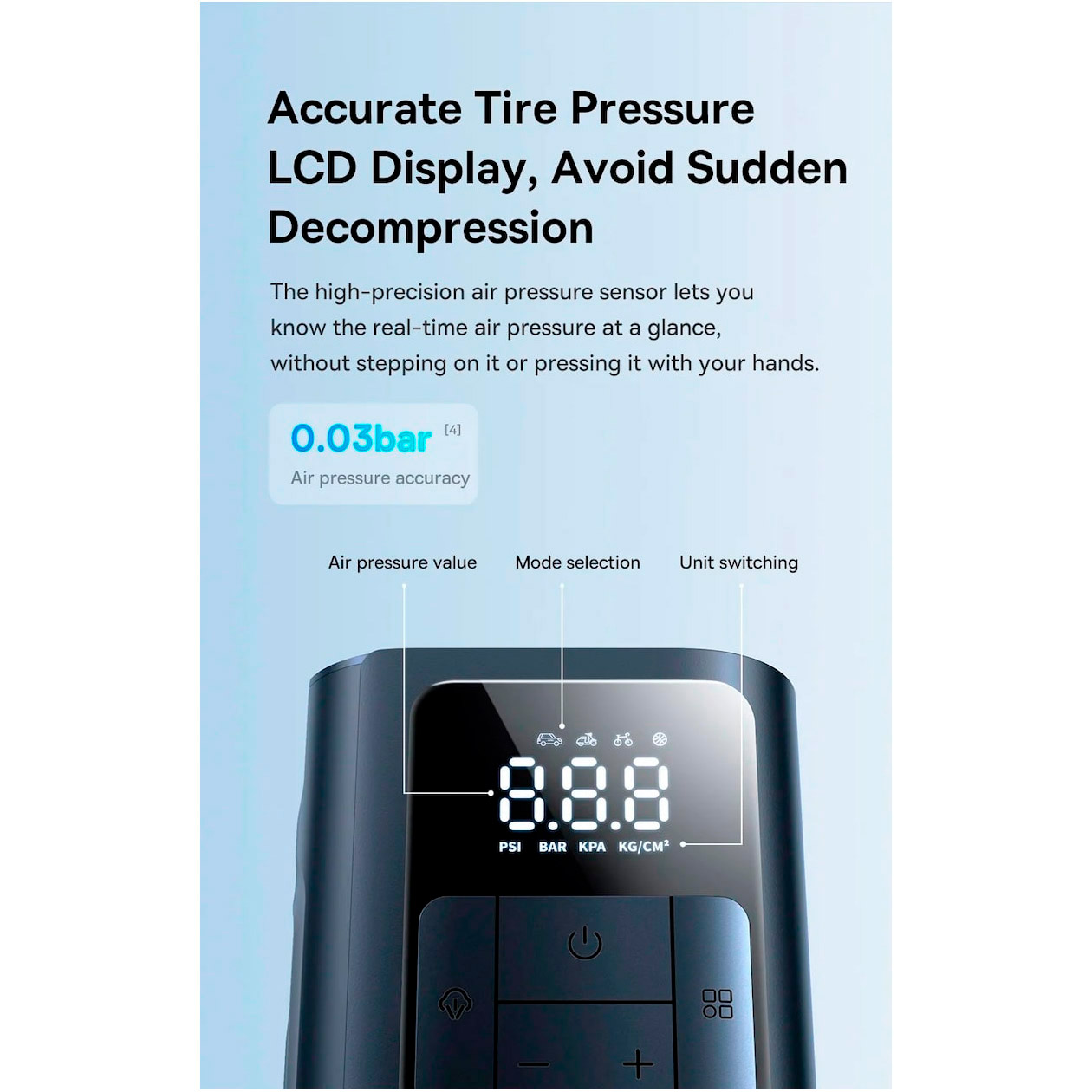 Портативний насос BASEUS PrimeTrip VA1 Wired and Wireless 2-in-1 Tire Inflator Cosmic Black (C11169001121-00)