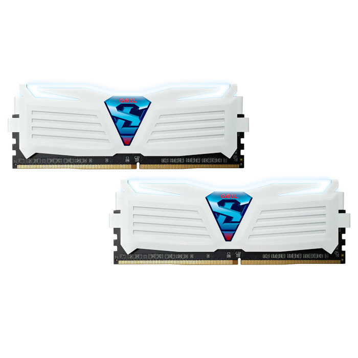 Модуль пам'яті GEIL Super Luce Frost White with White LED DDR4 2400MHz 8GB Kit 2x4GB (GLWW48GB2400C16DC)