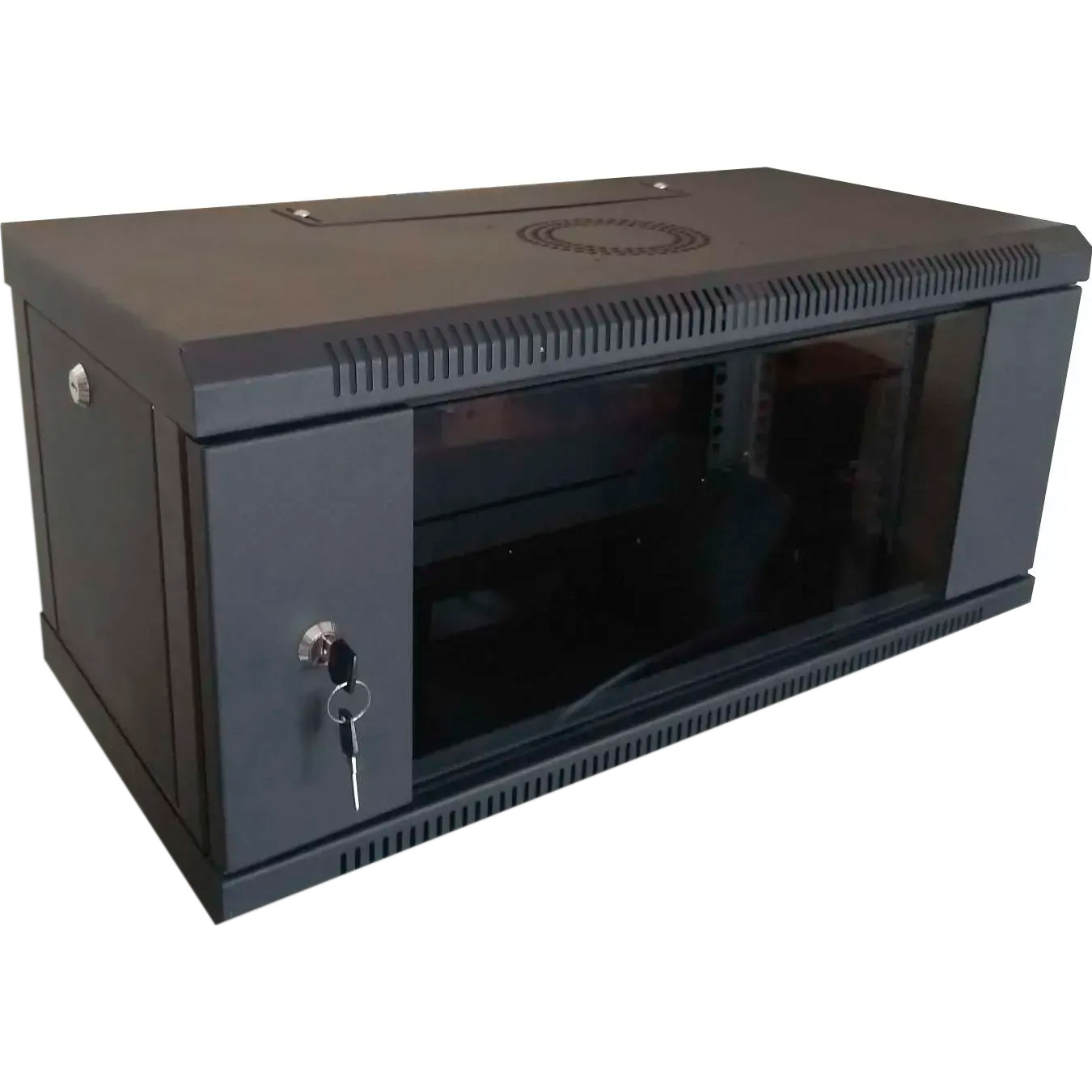 Настінна шафа 19" HYPERNET PL-WMNC-4U-Black (4U, 600x450мм, RAL9005)