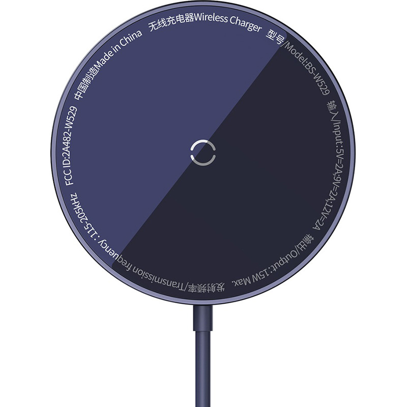 Бездротовий зарядний пристрій BASEUS Simple Mini3 Magnetic Wireless Charger 15W Dusty Purple (CCJJ040205)
