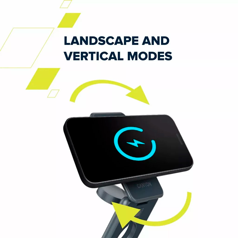 Бездротовий зарядний пристрій CANYON WS-309 Wireless Charging Station Metal (CNS-WCS309M)