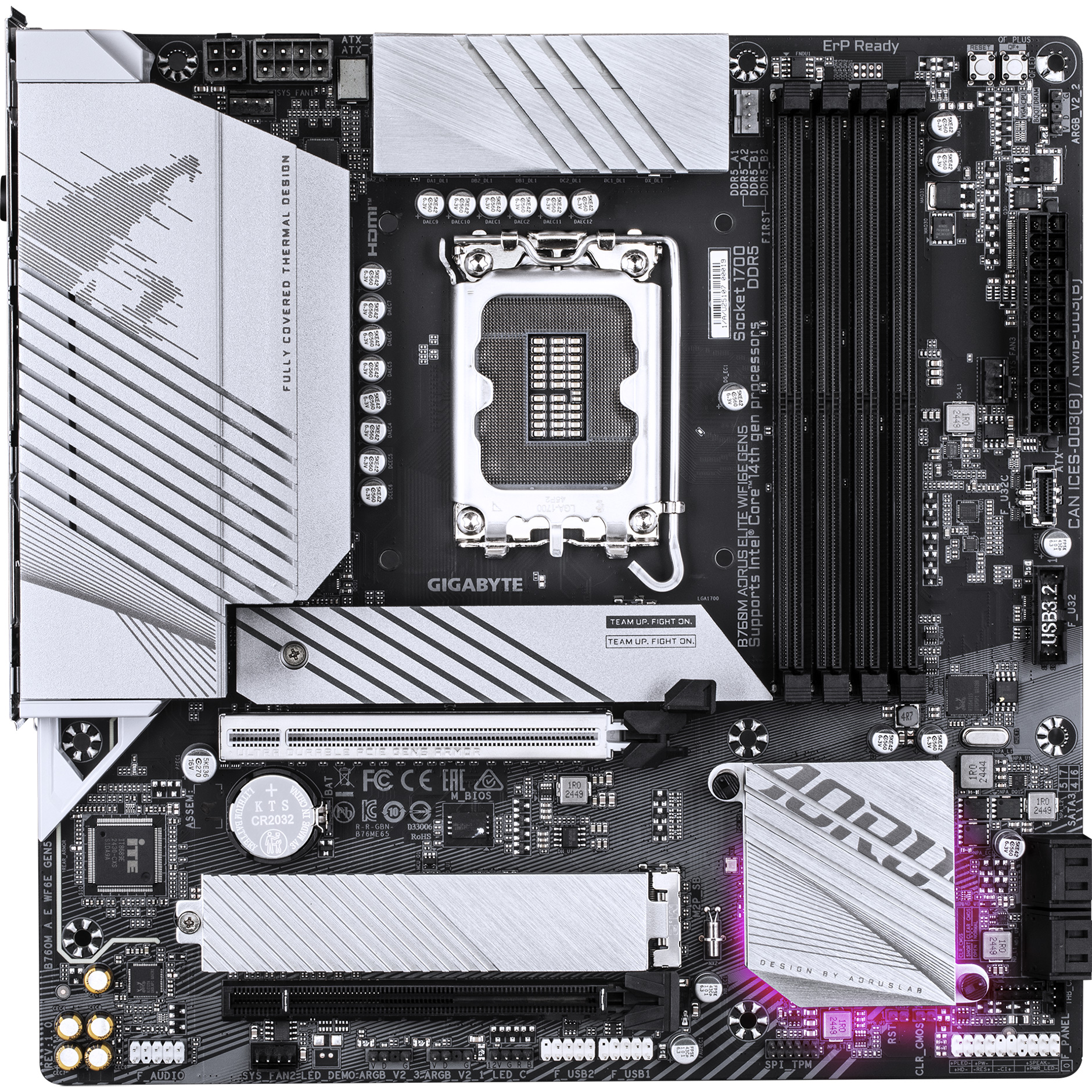 Материнская плата Gigabyte AORUS B760M Elite WiFi6E Gen5
