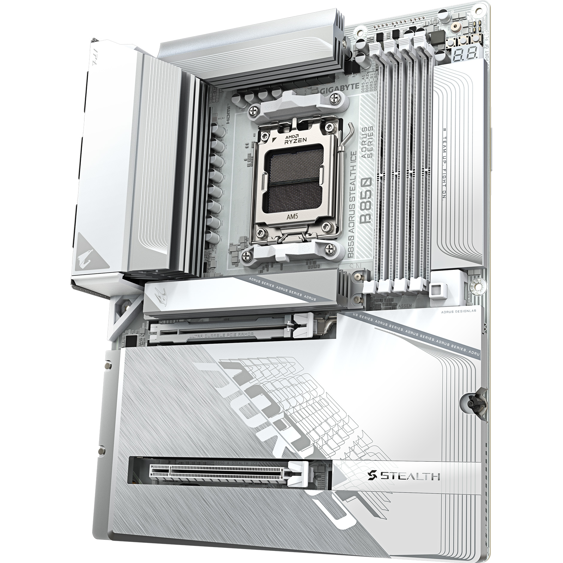 Материнська плата Gigabyte AORUS B850 Stealth Ice