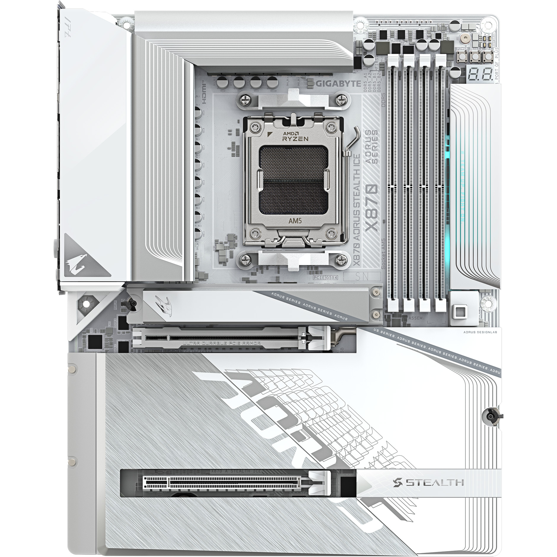 Материнская плата Gigabyte AORUS X870 Stealth Ice