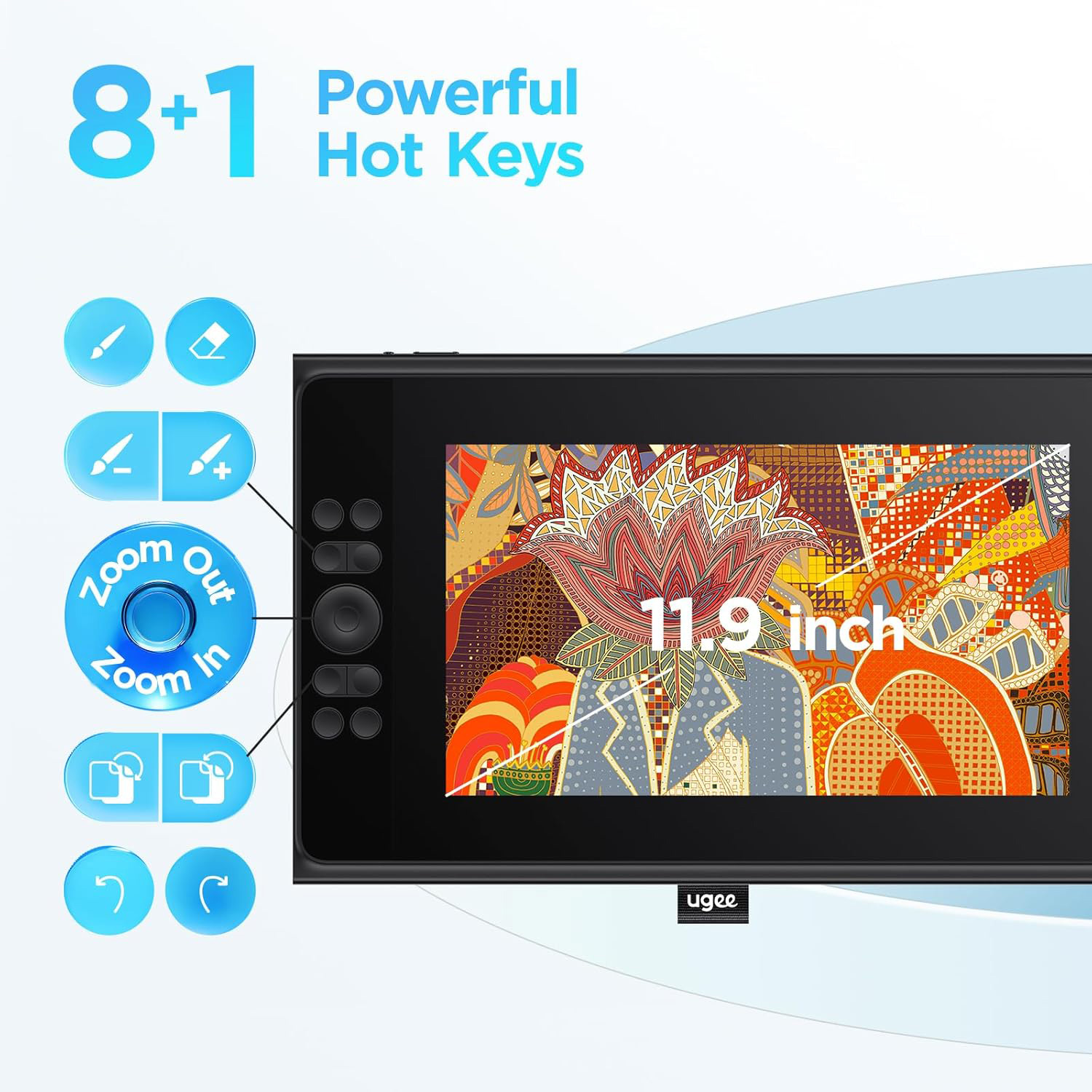 Графічний дисплей UGEE UE12 Plus (UE12PLUS BK-AC97)