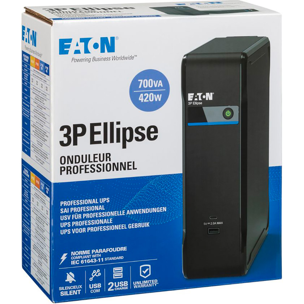 ДБЖ EATON 3P Ellipse 700 USB DIN (3P700UD)
