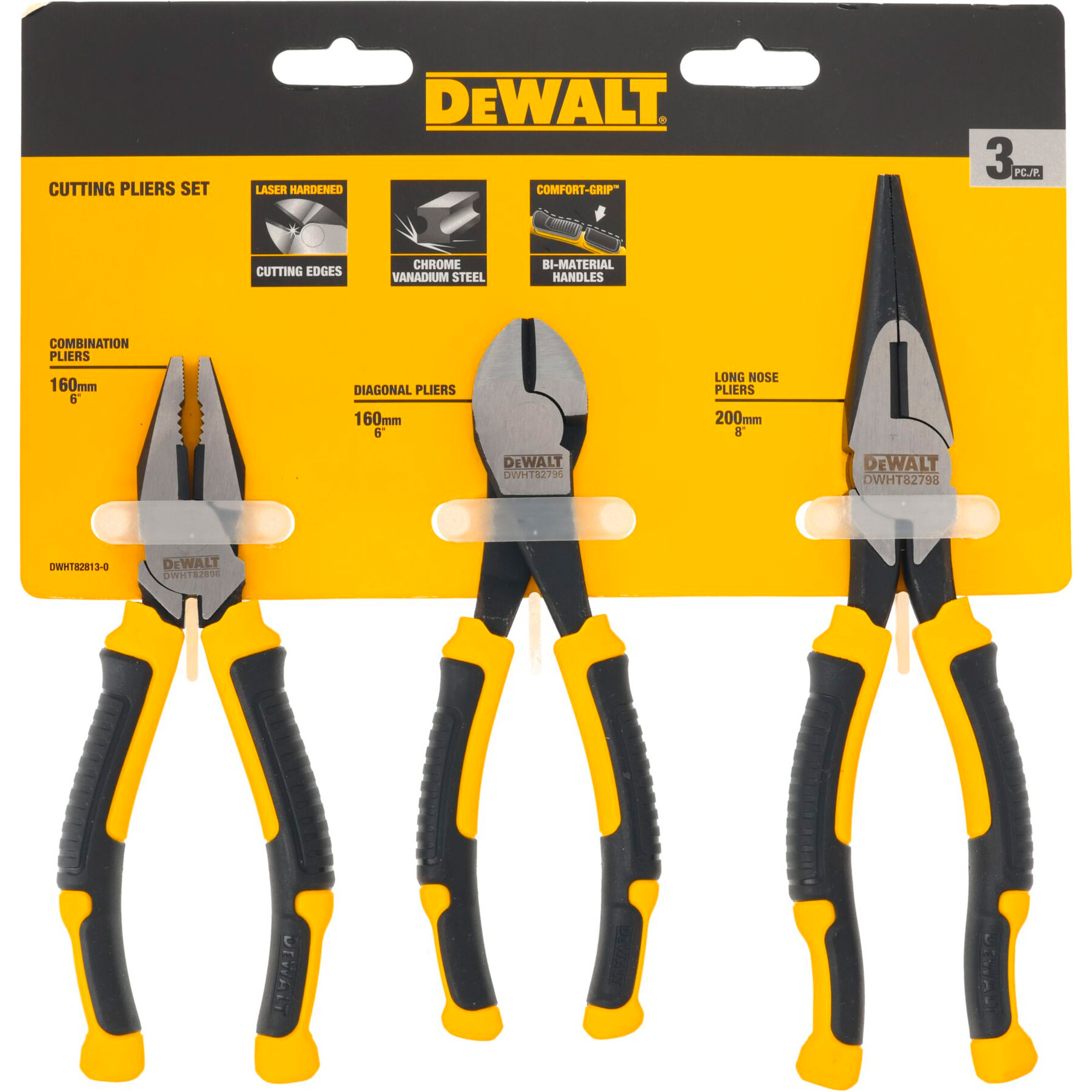 Набор шарнирно-губцевых инструментов DeWALT DWHT82813-0 3пр