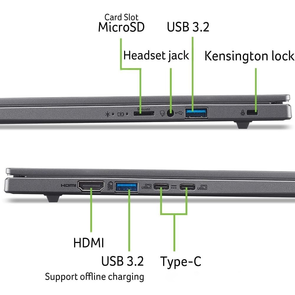 Ноутбук ACER Aspire 16 AI A16-11M-X826 Steel Gray (NX.JLNEU.001)