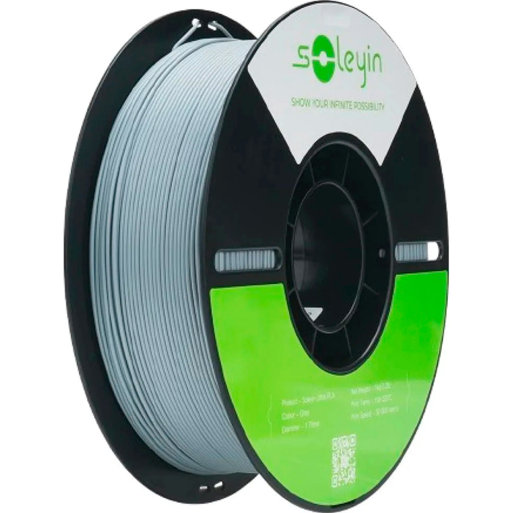 Пластик (філамент) для 3D принтера CREALITY Soleyin Ultra PLA 1.75mm, 1кг, Gray (3301010501)