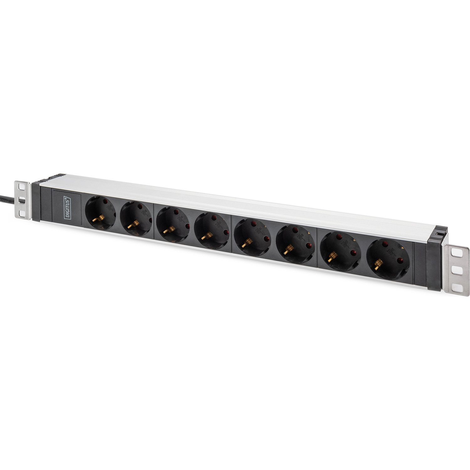 Блок розеток DIGITUS 19", 1U, 8xSchuko, 16А, без выключателя, 2м (DN-95428)