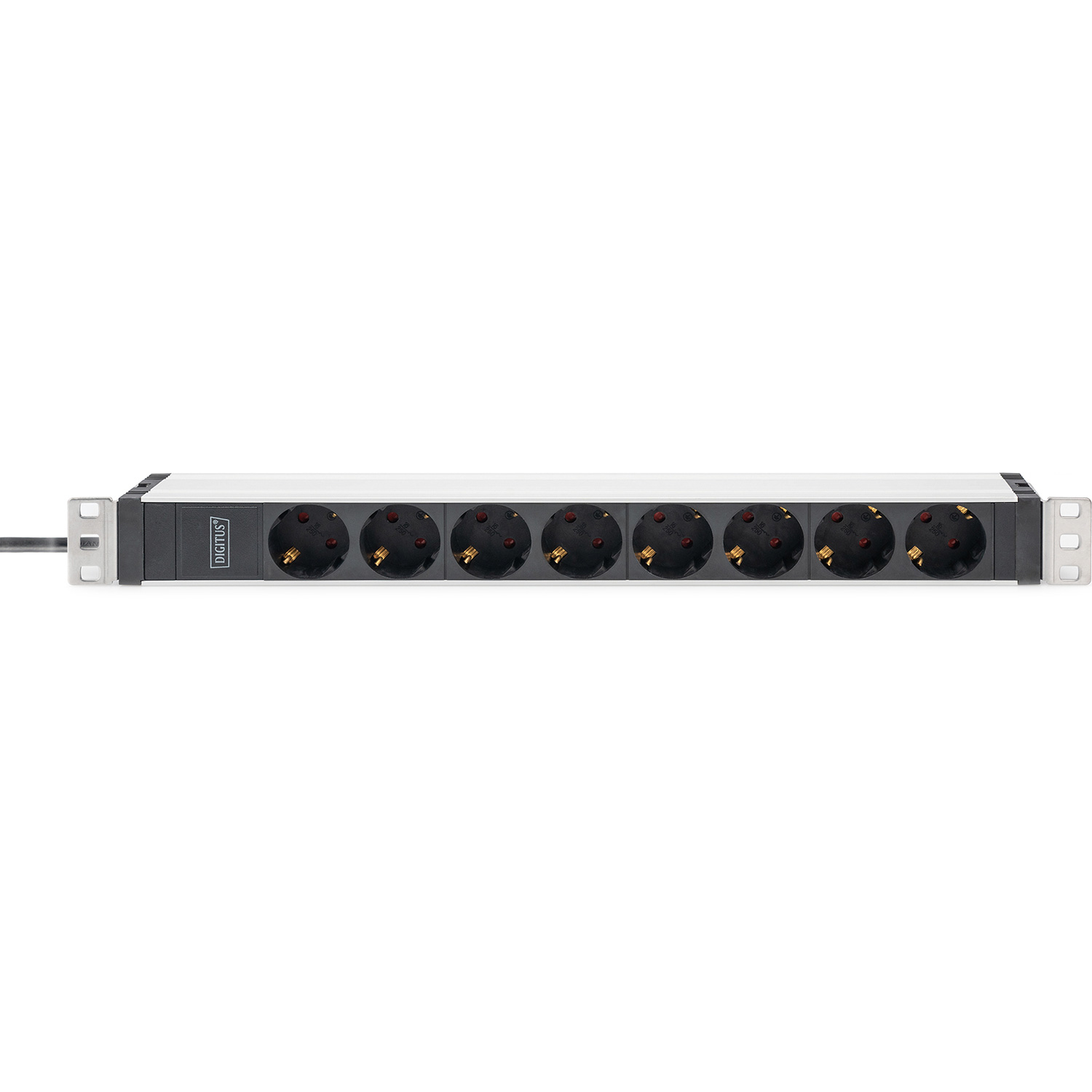Блок розеток DIGITUS 19", 1U, 8xSchuko, 16А, без выключателя, 2м (DN-95428)