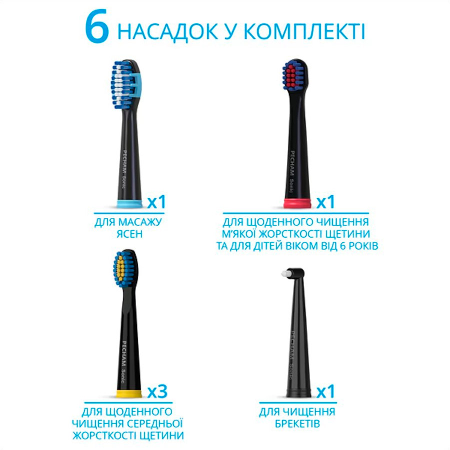 Набір електричних зубних щіток PECHAM Travel PC-081 Black