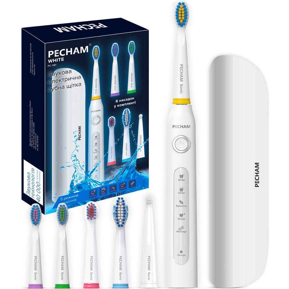 Набір електричних зубних щіток PECHAM Travel PC-081 White