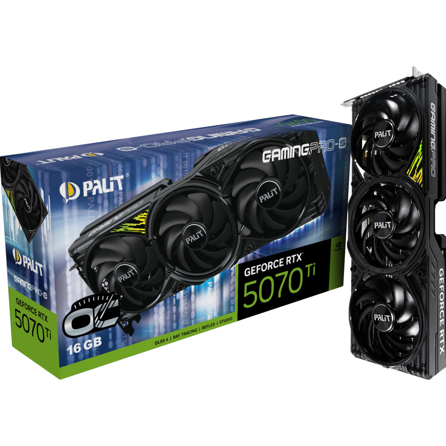 Видеокарта PALIT GeForce RTX 5070 Ti GamingPro-S OC (NE7507TS19T2-GB2031U)