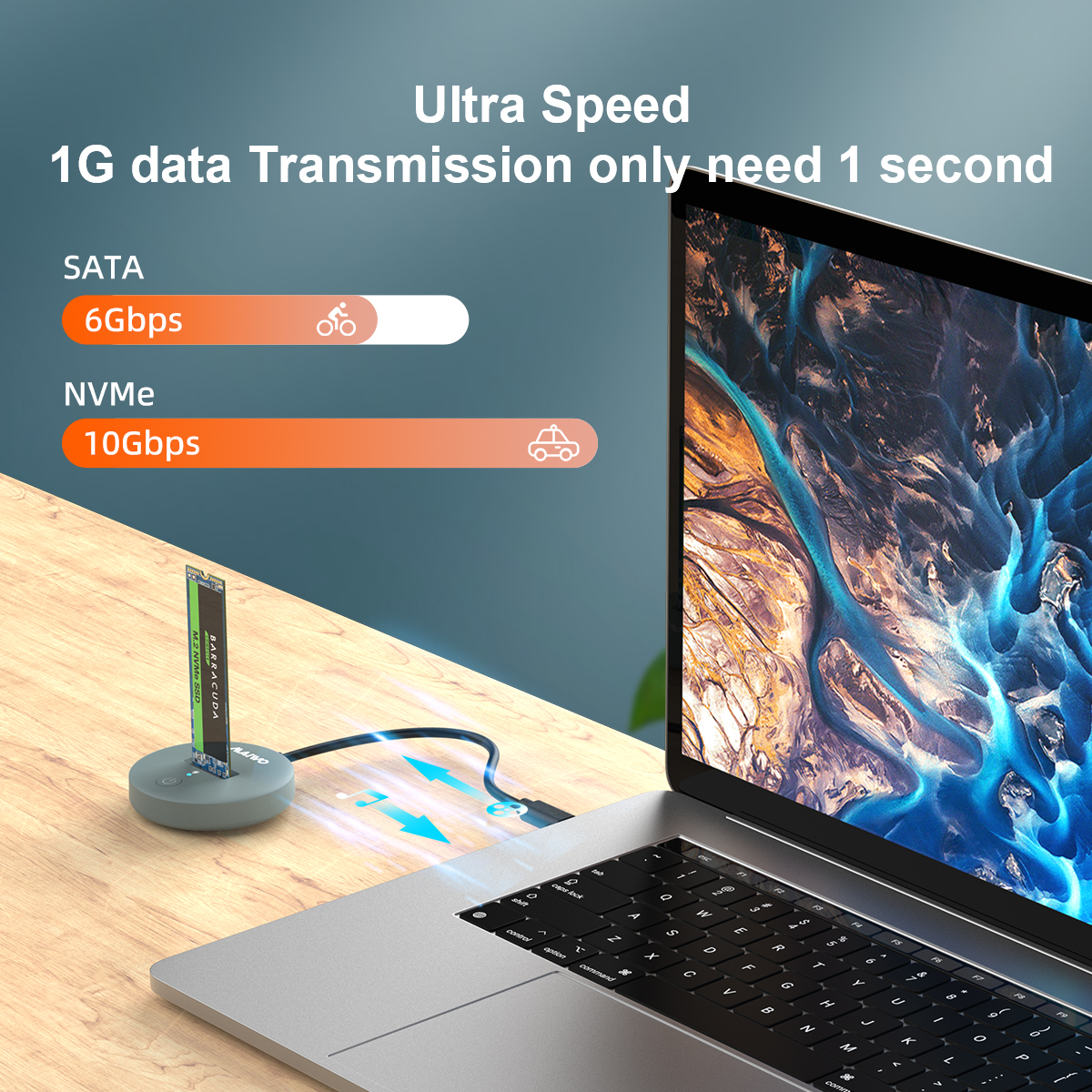 Док-станция MAIWO K1698P2 NVMe SATA M.2 SSD to USB3.2