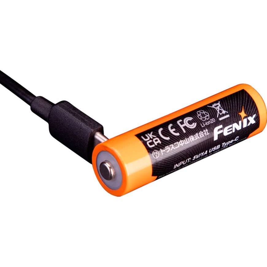 Аккумулятор FENIX Li-Ion 14500 2200mAh TipTop, USB-C зарядка (ARB-L14-2200U)