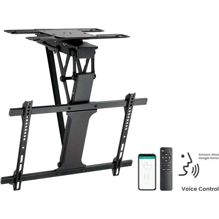 Крепление потолочное для ТВ моторизованное HISMART HS083977 32"-75" Black