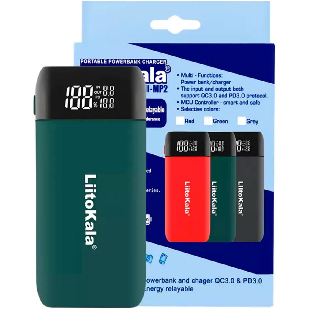 Зарядное устройство LIITOKALA Lii-MP2 Powerbank Green