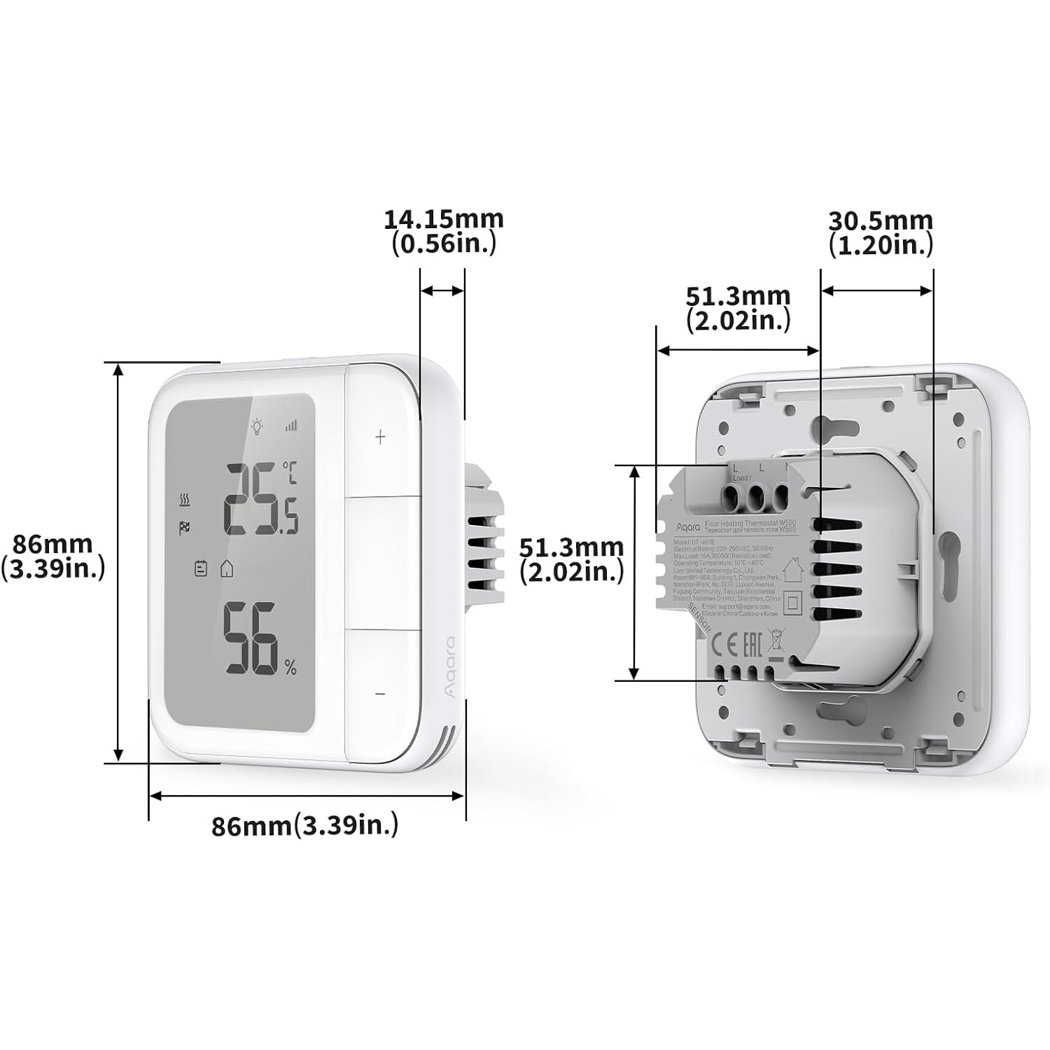 Розумний терморегулятор AQARA Floor Heating Thermostat W500 (UT-A01D)