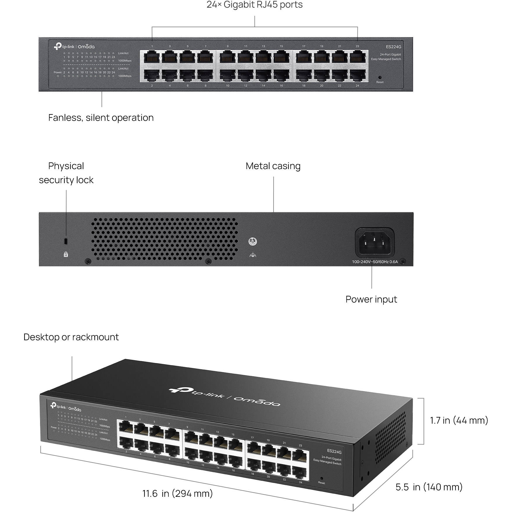 Коммутатор TP-LINK Omada ES224G