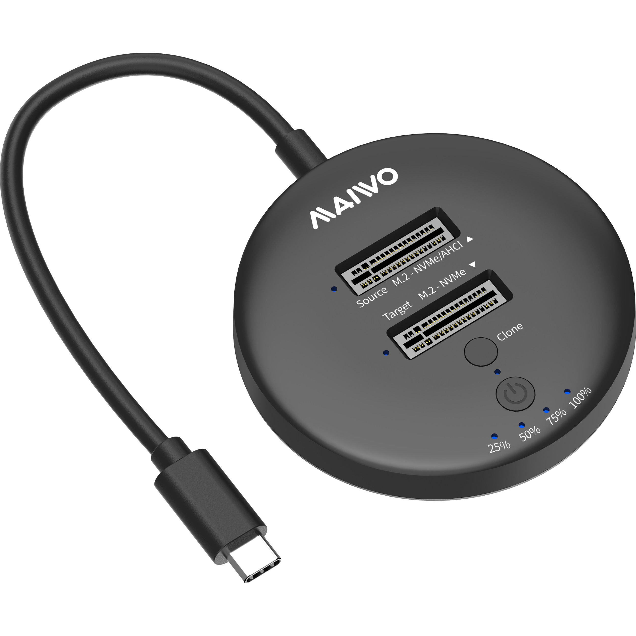 Док-станция для подключения и клонирования M.2 MAIWO K3026P2 NVMe SATA M.2 SSD to USB3.2