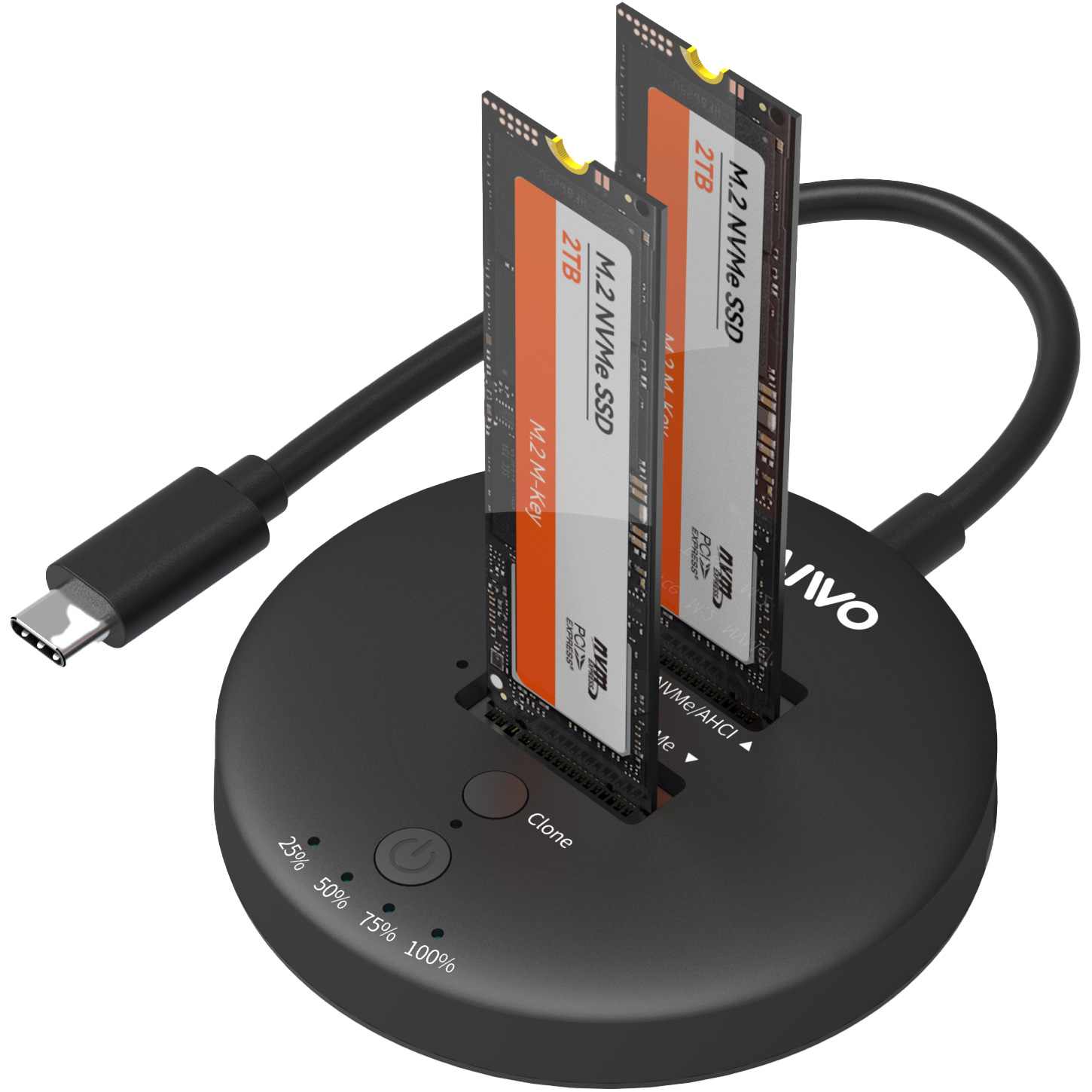 Док-станция для подключения и клонирования M.2 MAIWO K3026P2 NVMe SATA M.2 SSD to USB3.2