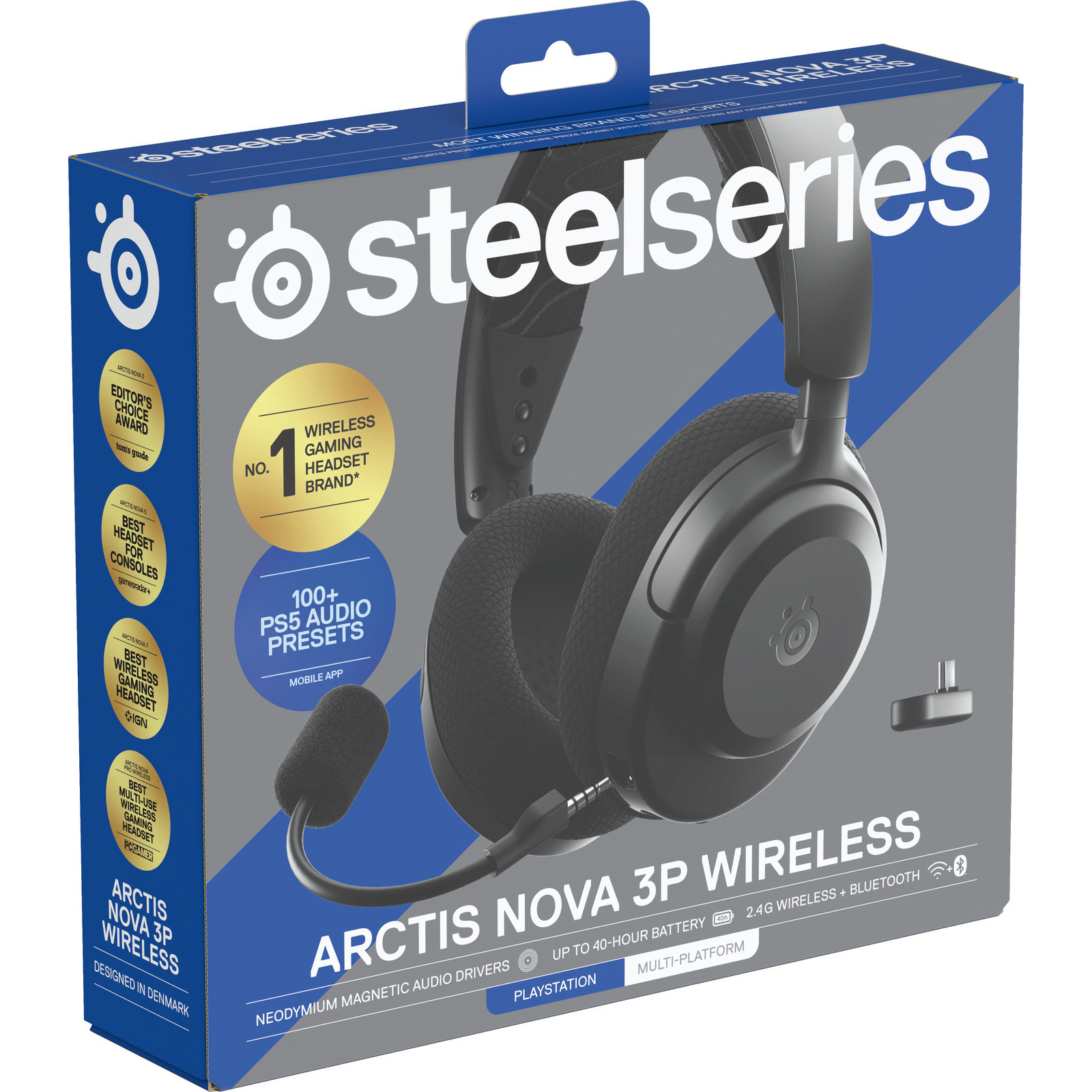 Наушники геймерские STEELSERIES Arctis Nova 3P Wireless Black (61686)