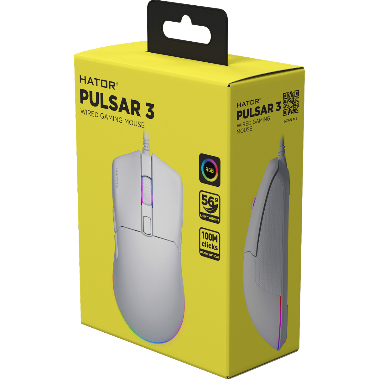 Миша ігрова HATOR Pulsar 3 White (HTM611)