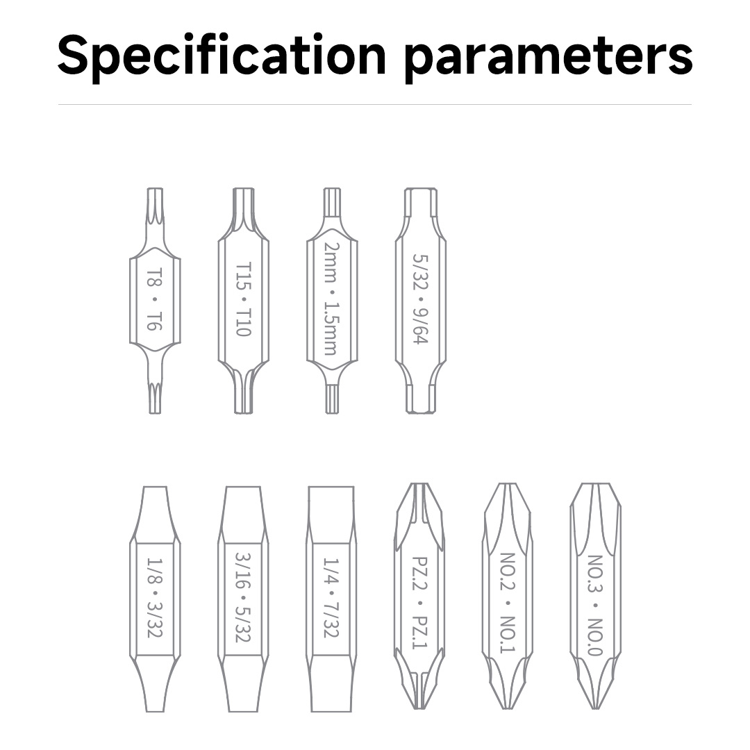 Набор бит для мультитула NEXTOOL Bit Kit AS1 для Flagship Captain и Pocket Tool E1 (NE20296)