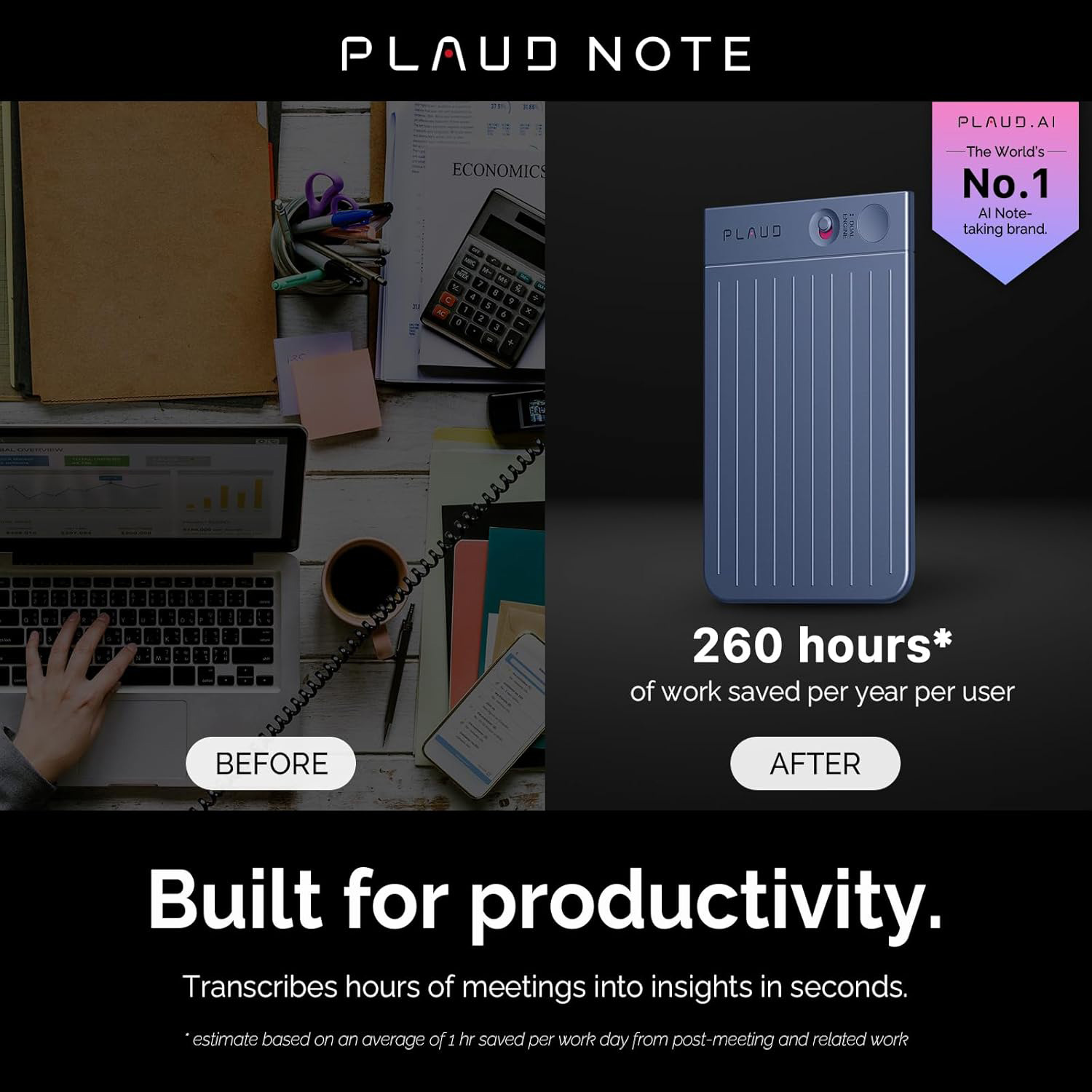 AI диктофон PLAUD.AI Note Navy Blue