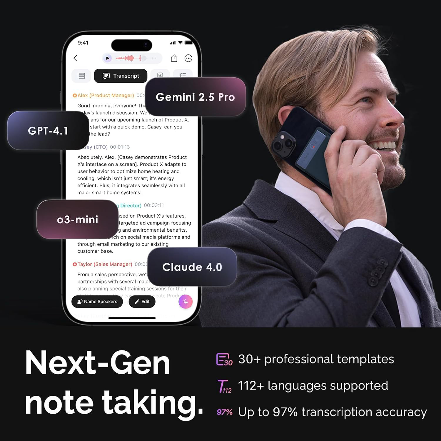 AI диктофон PLAUD.AI Note Navy Blue
