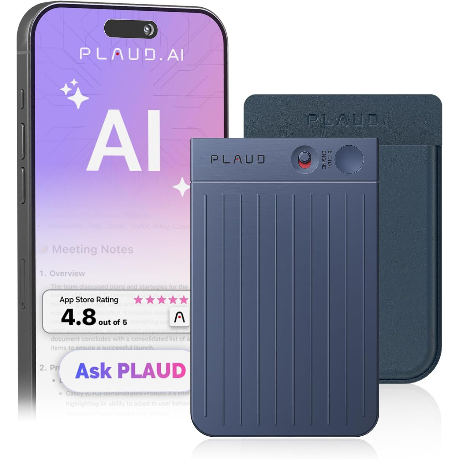 AI диктофон PLAUD.AI Note Navy Blue