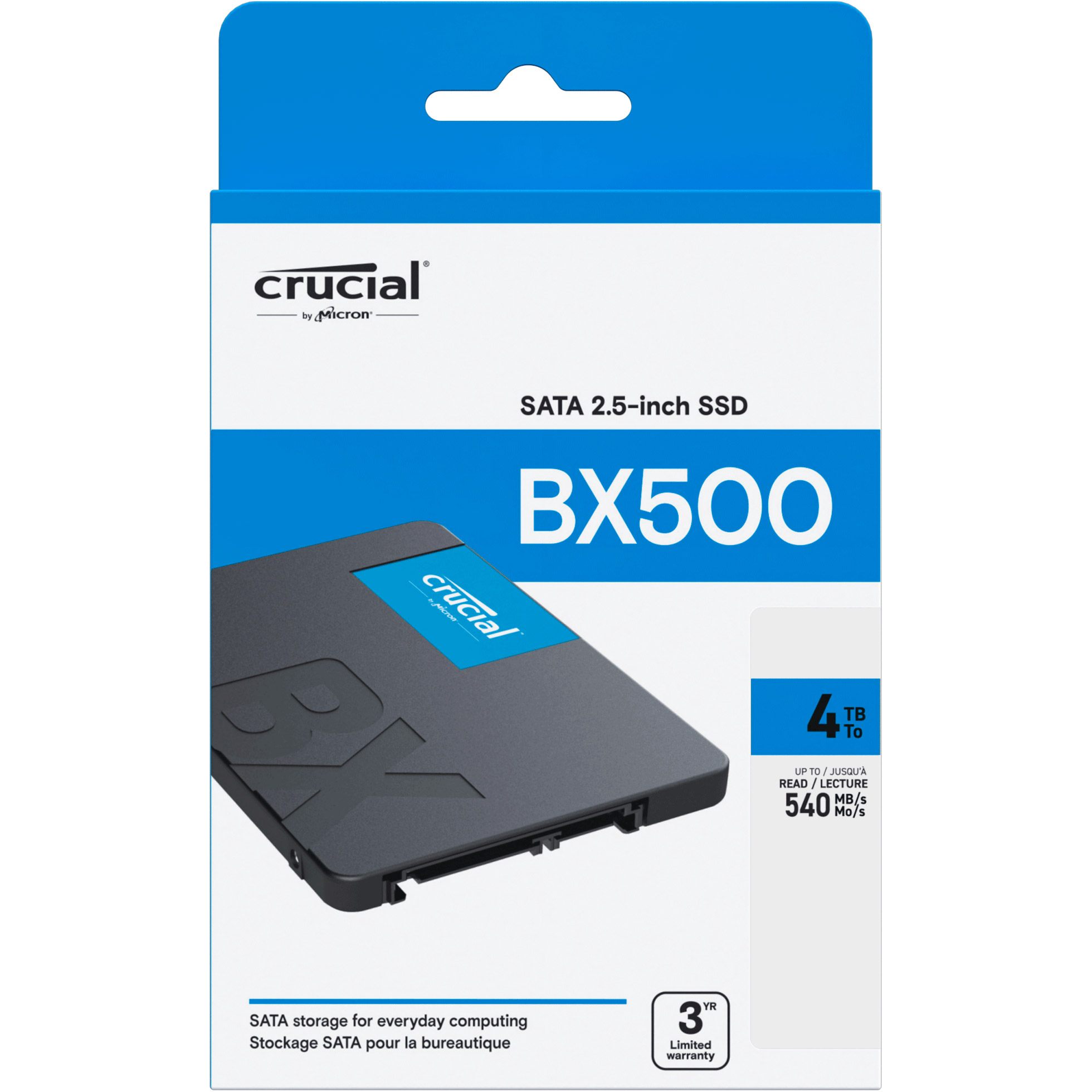 SSD диск CRUCIAL BX500 4TB 2.5" SATA (CT4000BX500SSD1)