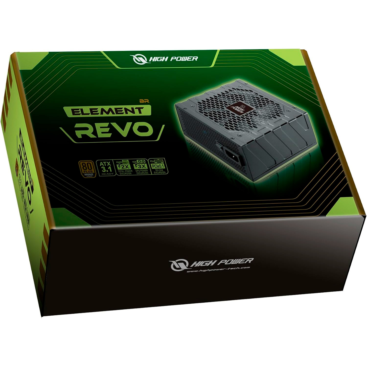 Блок живлення 850W HIGHPOWER Element BR-Revo (HP1-N2850BR-H12S)