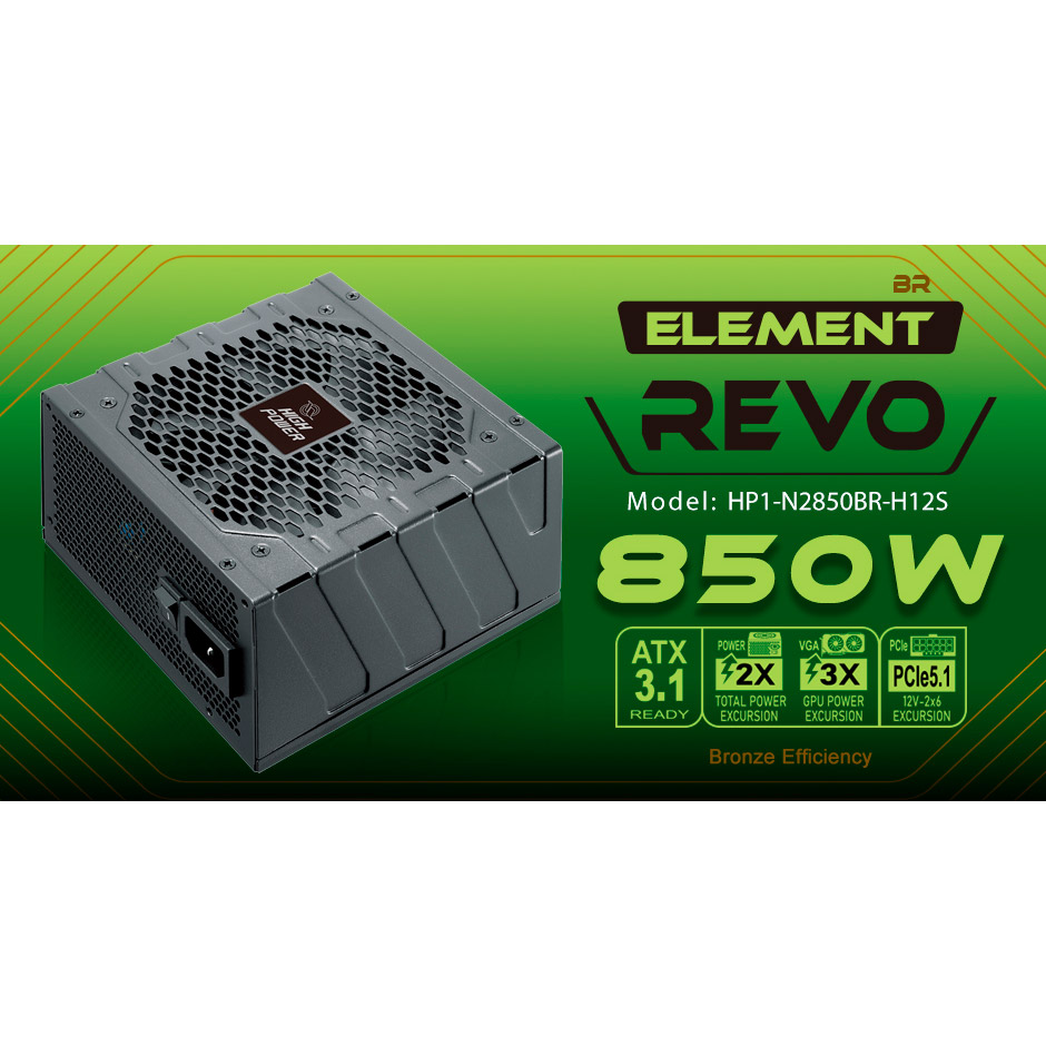 Блок живлення 850W HIGHPOWER Element BR-Revo (HP1-N2850BR-H12S)