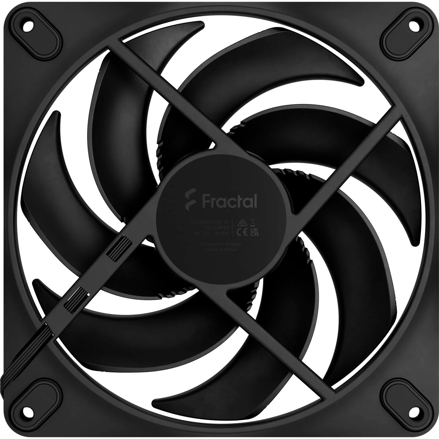Вентилятор FRACTAL DESIGN Momentum 14 Black (FD-F-MO1-1401)