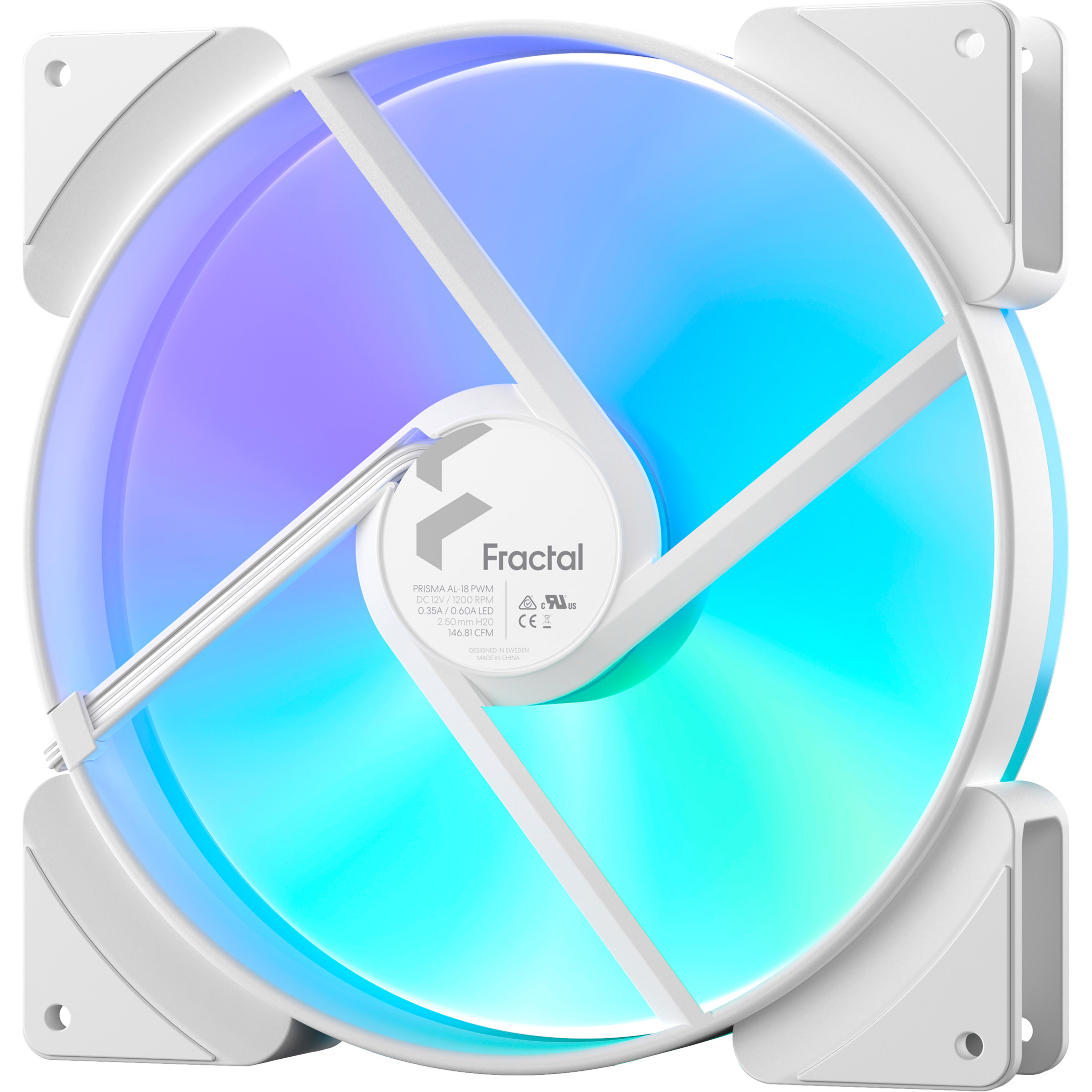 Вентилятор FRACTAL DESIGN Prisma AL-18 PWM White (FD-FAN-PRI-AL18-PWM-WT)