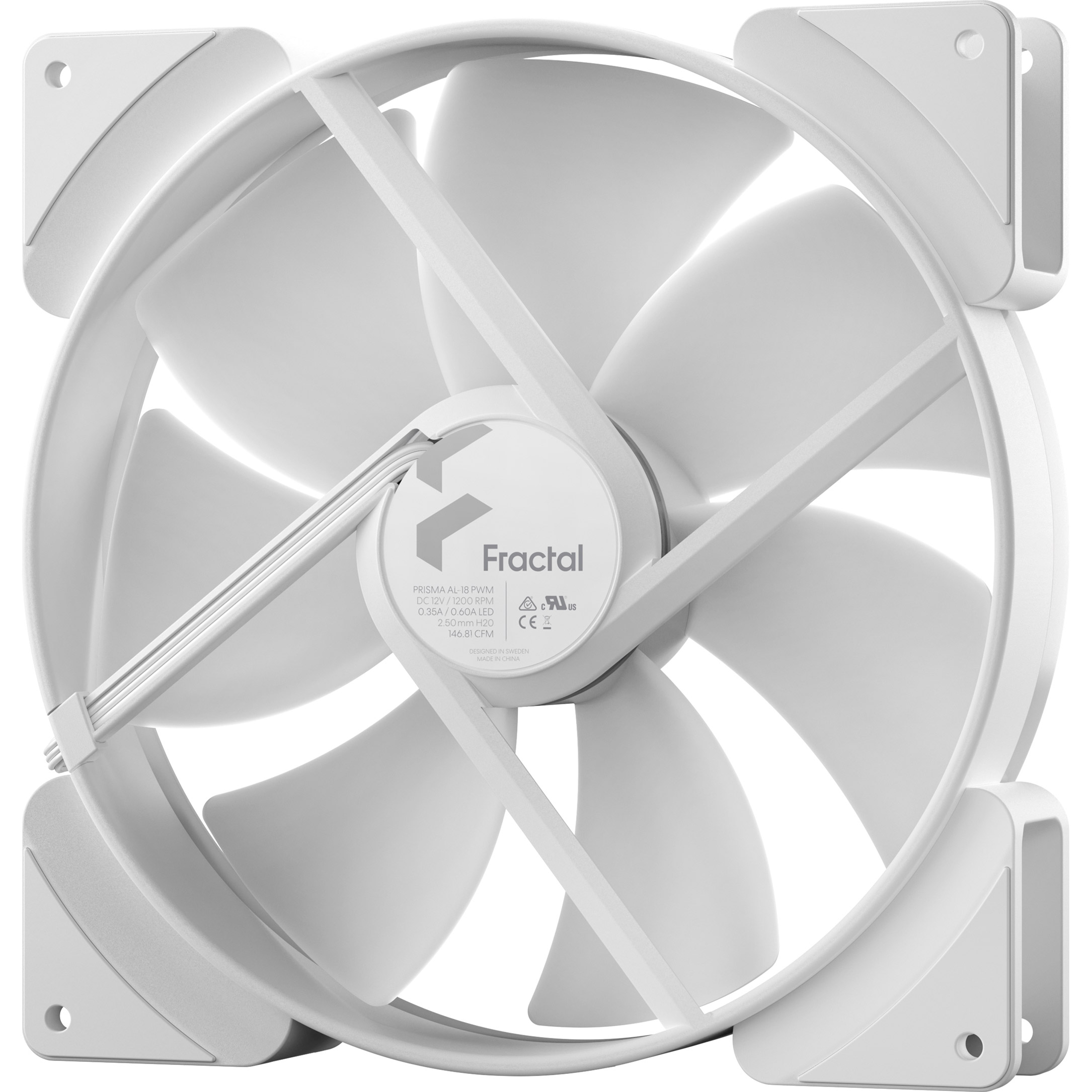 Вентилятор FRACTAL DESIGN Prisma AL-18 PWM White (FD-FAN-PRI-AL18-PWM-WT)