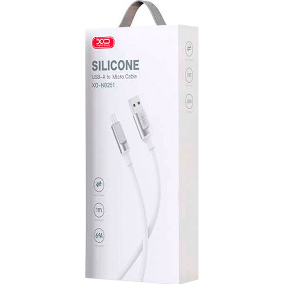 Кабель XO NB251 USB-A to Micro-USB 1м White