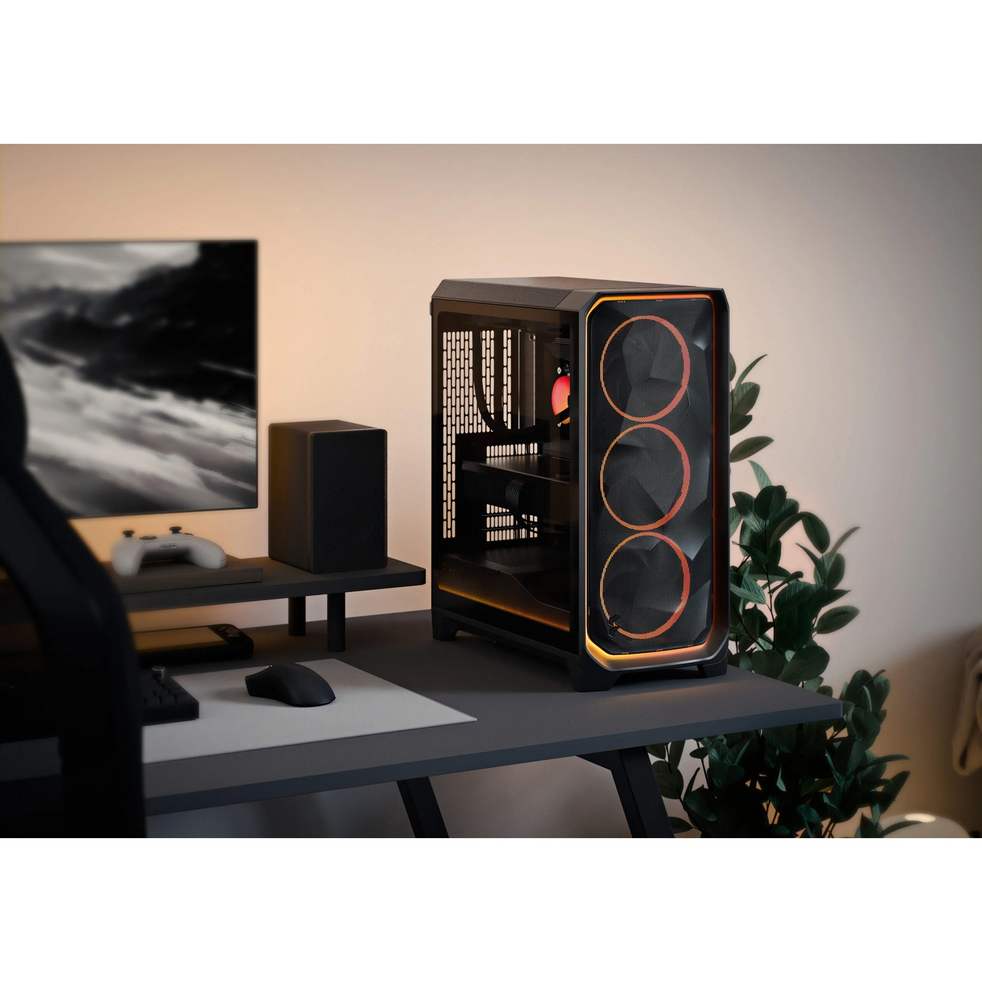 Корпус FRACTAL DESIGN Meshify 3 Ambience Pro RGB Black TG Light Tint (FD-C-MES3A-03)