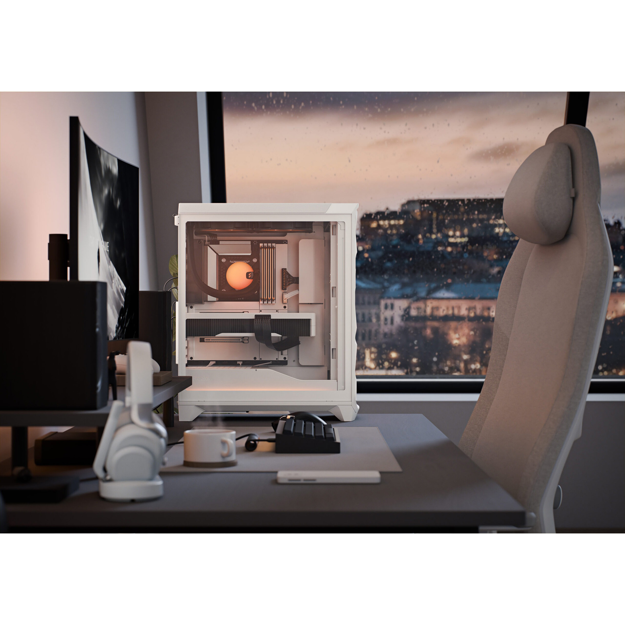 Корпус FRACTAL DESIGN Meshify 3 White RGB TG Clear Tint (FD-C-MES3A-07)