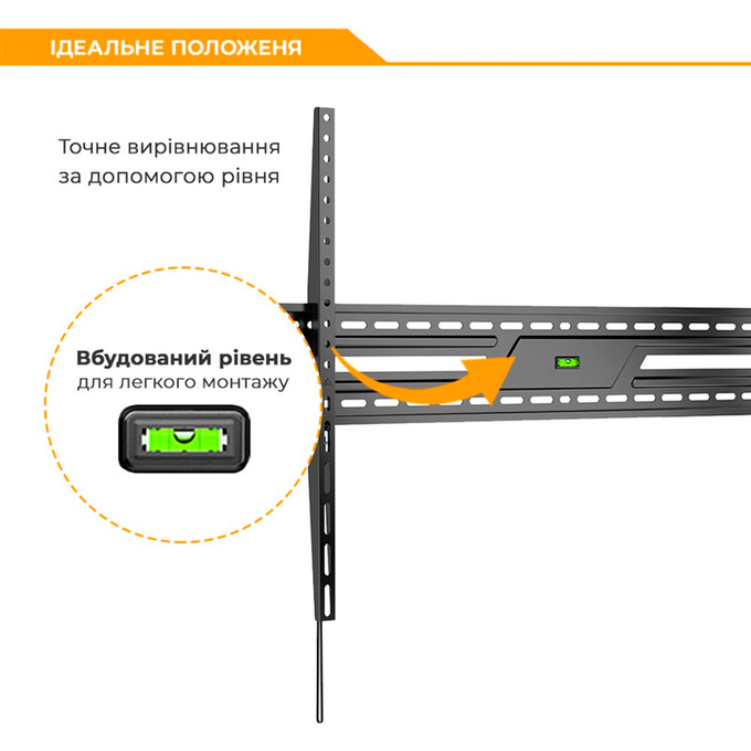 Кріплення настінне для ТВ BRATECK KL38-69T 47"-100" Black