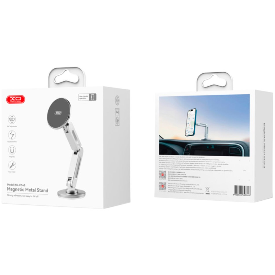Автодержатель для смартфона XO C148 Silver