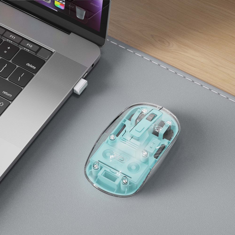 Мышь XO M12 Transparent Blue
