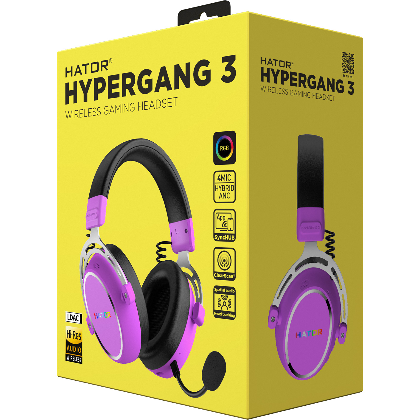 Наушники геймерские HATOR Hypergang 3 Wireless Cyber Violet (ESH52)