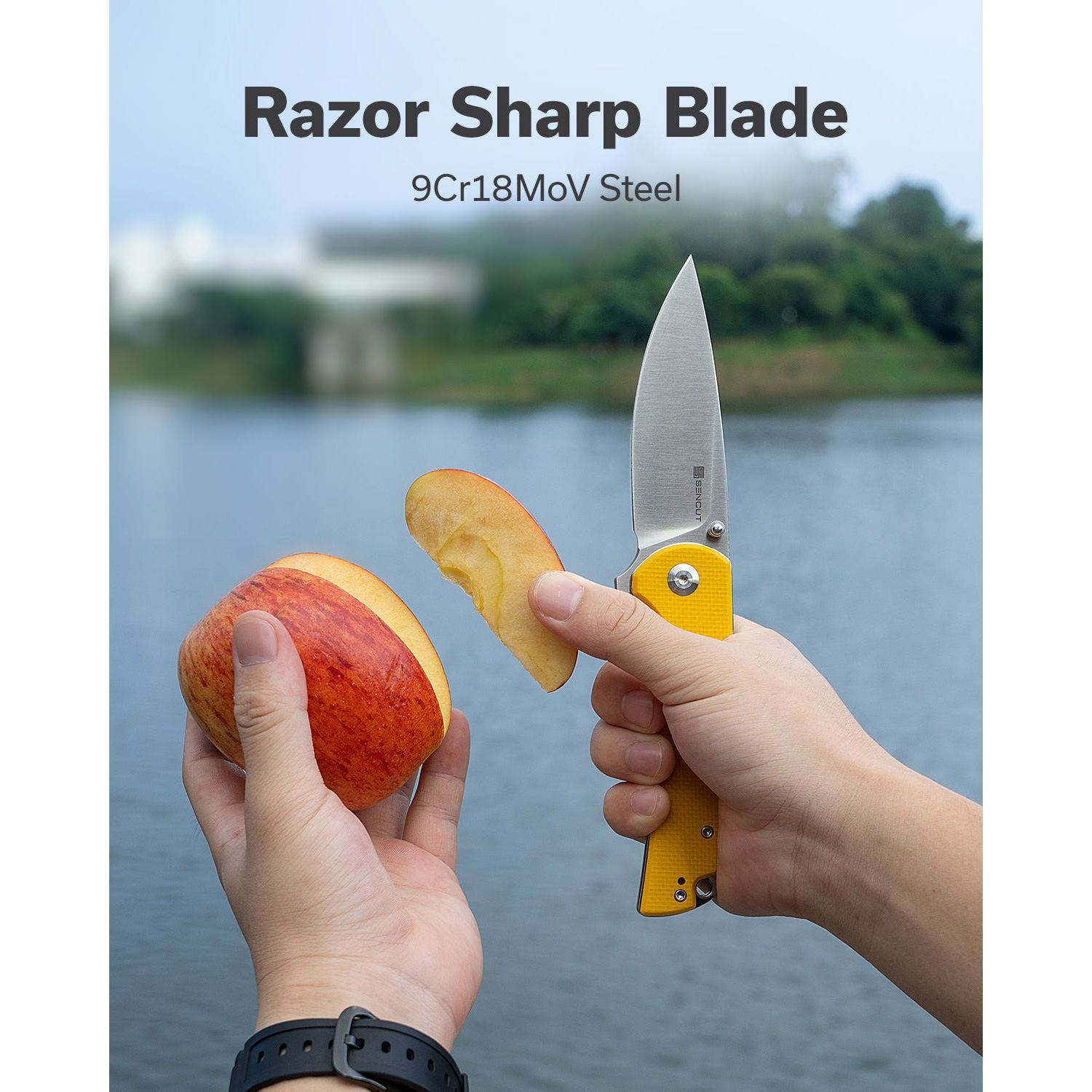 Складаний ніж SENCUT Praktisk Yellow Coarse G10 Handle (S24019-2)