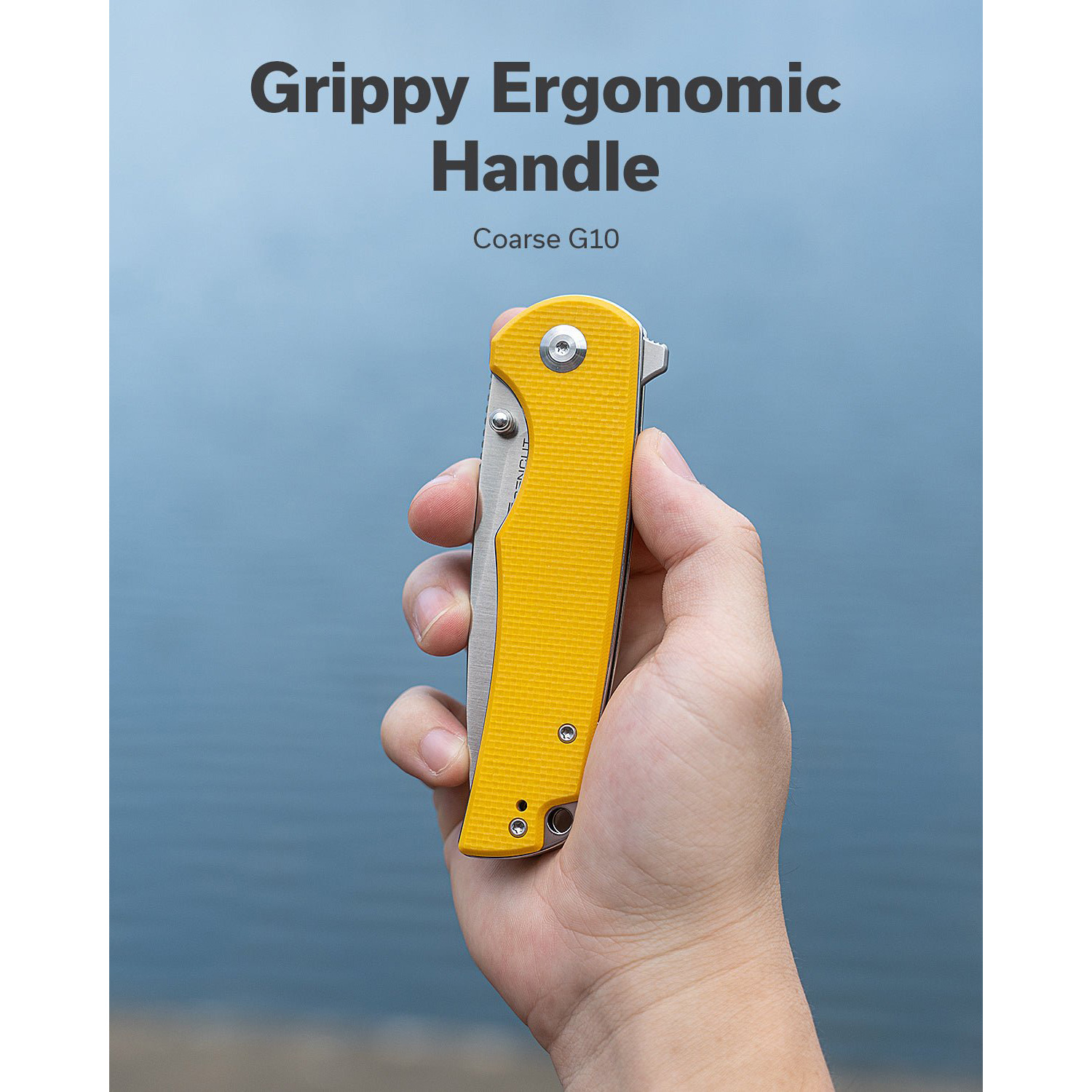 Складаний ніж SENCUT Praktisk Yellow Coarse G10 Handle (S24019-2)