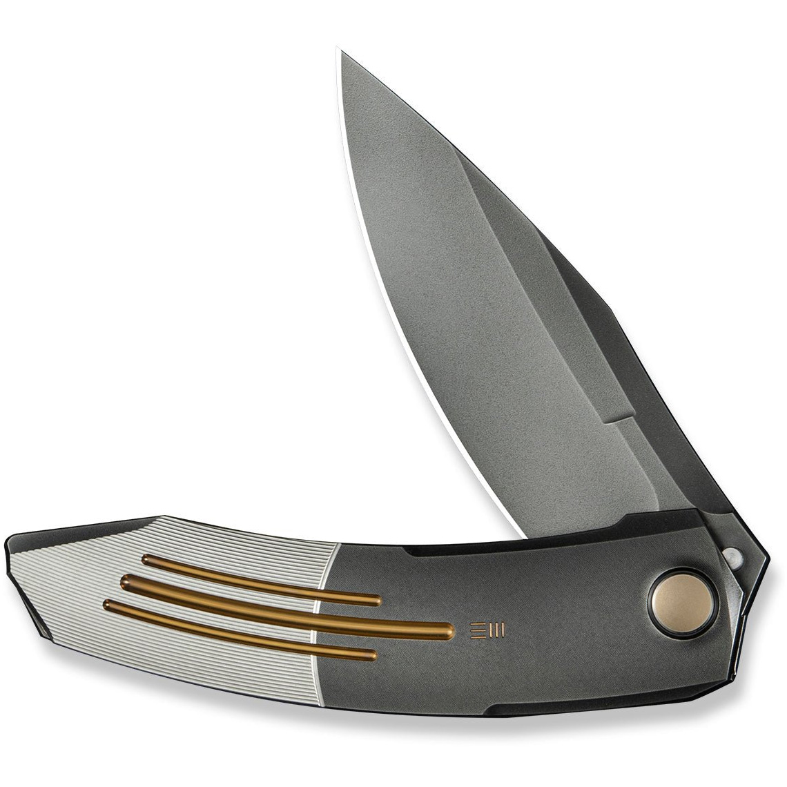 Складаний ніж WEKNIFE Sine Wave Polished Gray & Satin Titanium Handle
