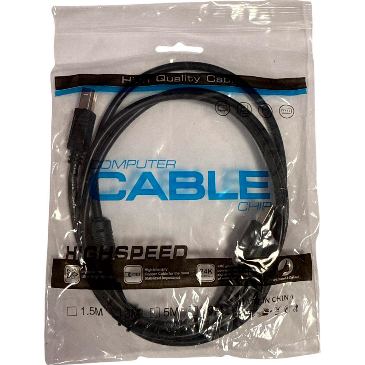 Кабель XOKO PRNT-015 AM-BM 1.5м Black (XK-PRNT-015)